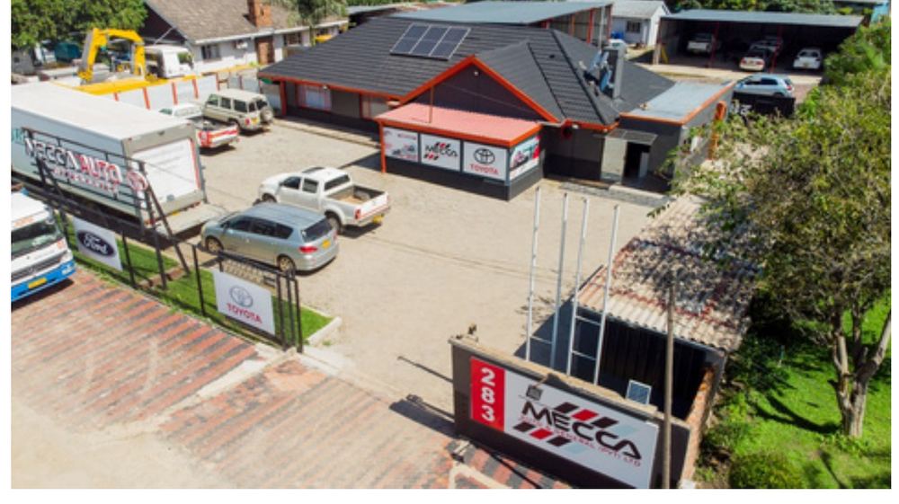 Aerial view of the Mecca Auto & General Harare workshop