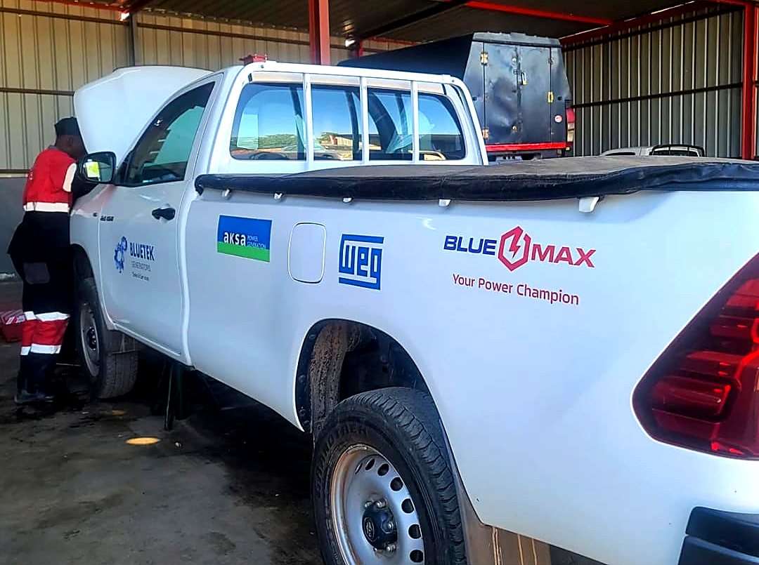 Company fleet Toyota Hilux being serviced at Mecca Auto & General